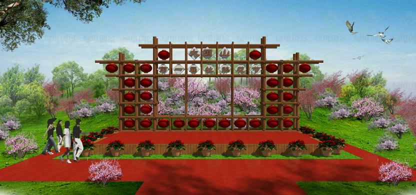 设计专家; 2012年第四届"大围山杜鹃花节";    生态露天舞台效果图