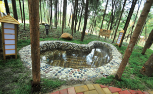 信阳鸡公山温泉森林泡池实景图